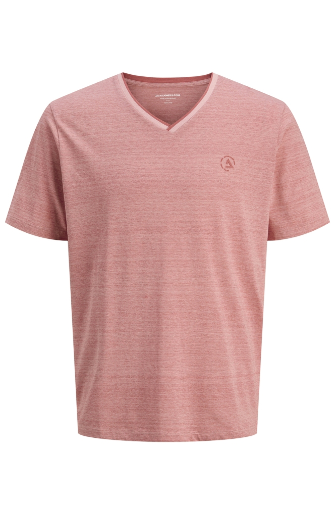 JCOCONTRAST TEE SS V-NECK SMU 12258394 PINK ICING
